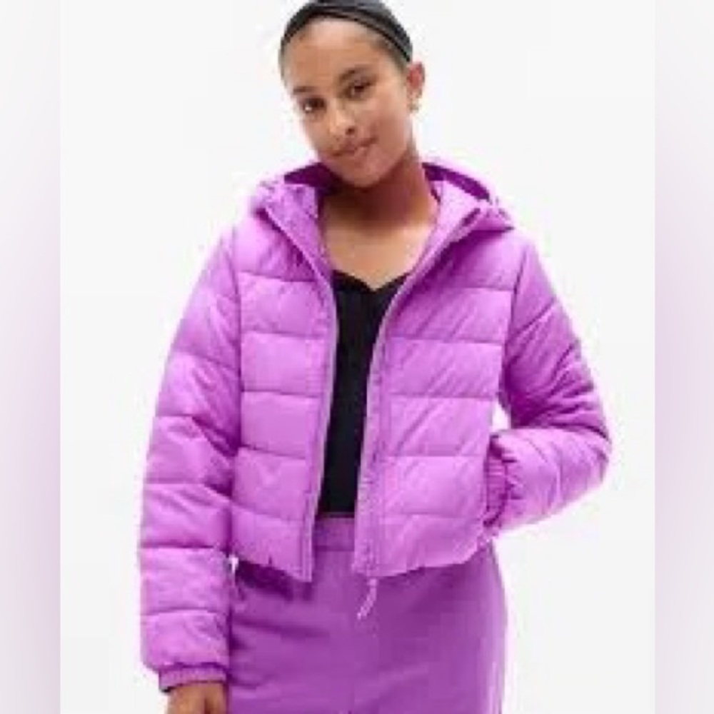 NWT Athleta Girl Pink Peak Puffer Jacket Winter Coat Girls Large 12